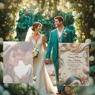 Faire-part de mariage minimaliste de l'élégance de