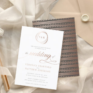 Faire-part de mariage minimaliste de typographie R