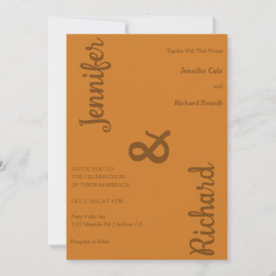 Faire-part de mariage minimaliste élégant