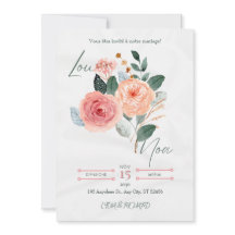 Faire-part de mariage minimaliste élégant