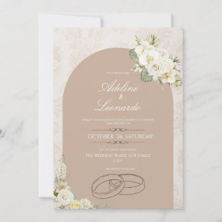 Faire-part de mariage minimaliste élégant – Neutre