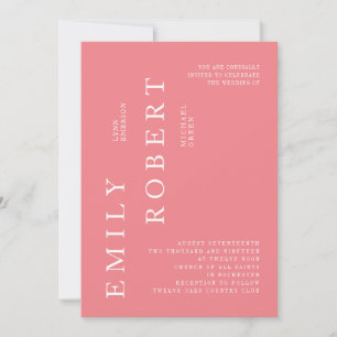 Faire-part de mariage minimaliste moderne