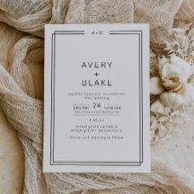 Faire-part de mariage minimaliste moderne / AVERY 