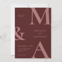 Faire-part de mariage minimaliste moderne en bois