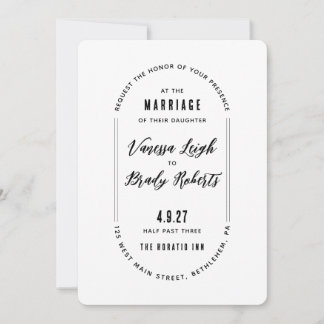 Faire-part de mariage minimaliste moderne simple