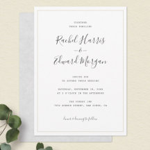 Faire-part de mariage minimaliste moderne simple