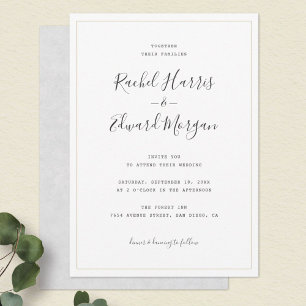Faire-part de mariage minimaliste moderne simple
