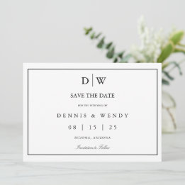 Faire-Part de Mariage Minimaliste Monogramme
