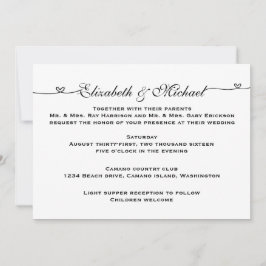 Faire-part de mariage minimaliste simple