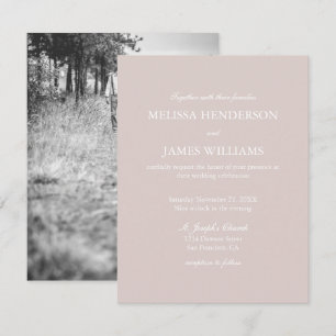 Faire-part de mariage minimaliste simple de photo
