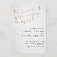 Faire-part de mariage minimum de type Black & Whit