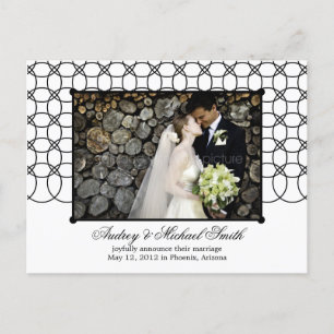 Faire-part de mariage Modern Rings/Enregistrer la 