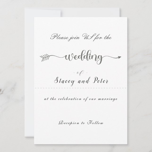 Faire-part de mariage moderne (Devant)