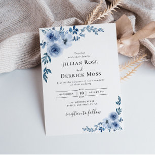 faire-part de mariage moderne à couronne florale b
