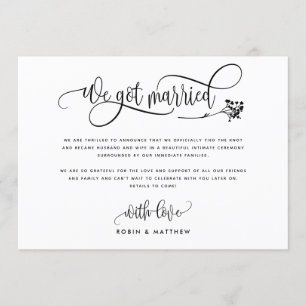 Faire-part de mariage moderne / Annonce de mariage