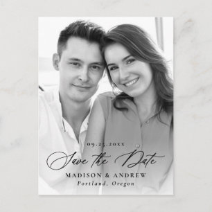 Faire-part de mariage moderne avec calligraphie no