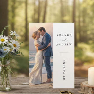 Faire-Part de Mariage Moderne avec Photo Personnal