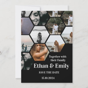 Faire-part de mariage moderne avec photos