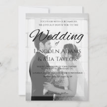 Faire-part de mariage moderne avec superposition n