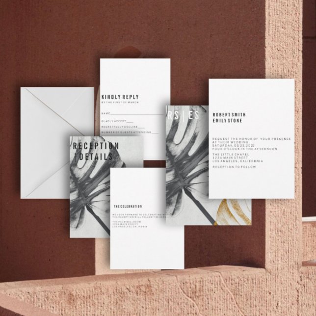 Faire-part de mariage moderne botanique : Collecti (Créateur téléchargé)