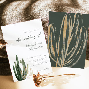 Faire-part de mariage moderne de Cactus