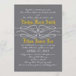 Faire-part de mariage moderne de Swirl