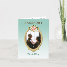 Faire-part de mariage moderne des passeports