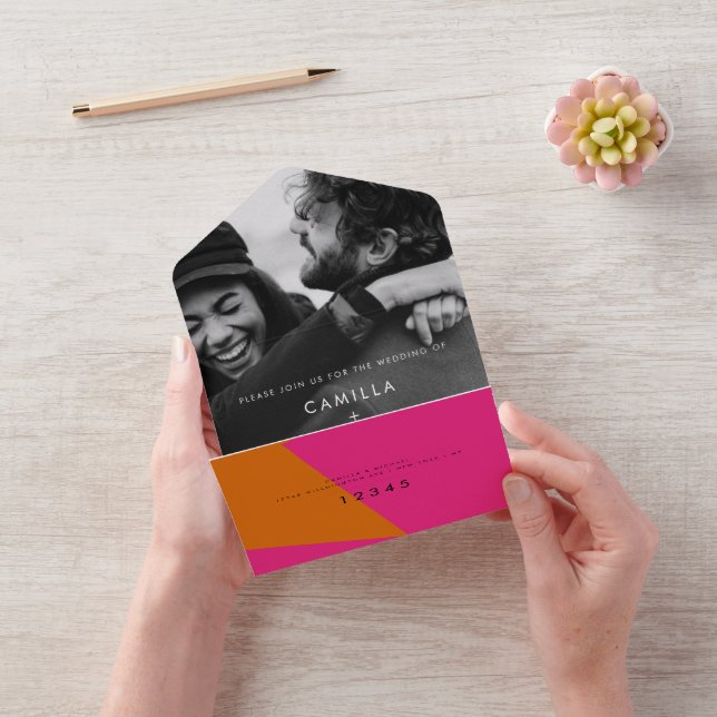 Faire-part de mariage moderne été brillant (Vidéo)