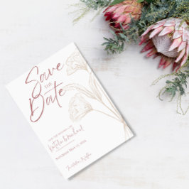 Faire-part de mariage moderne floral mauve