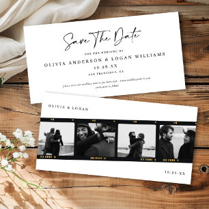 Faire-Part De Mariage Moderne Multi-Photos En Band
