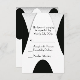 Faire-part de mariage moderne noir et blanc