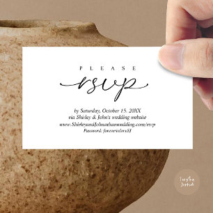 Faire-part de mariage moderne RSVP, via le site we