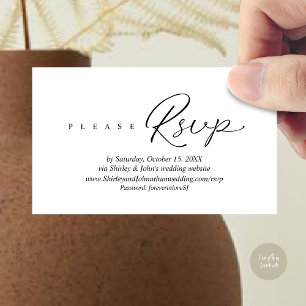 Faire-part de mariage moderne RSVP, via le site we