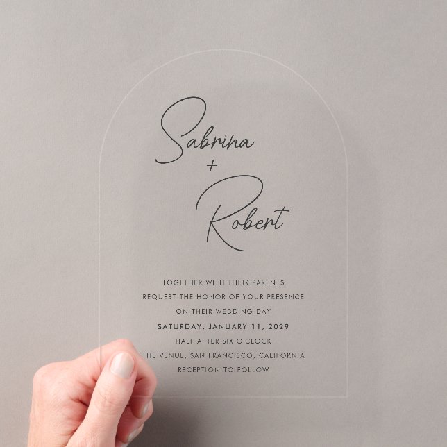 Faire-part de mariage moderne Sabrina (In situ (ordinateur de poche))