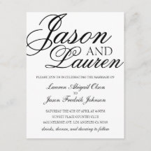 Faire-part de mariage moderne simple