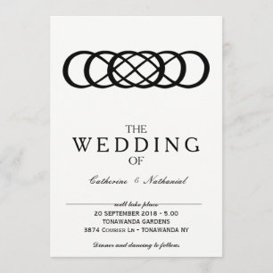 Faire-part de mariage moderne simple à infini