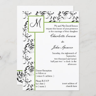 Faire-part de mariage monogramme