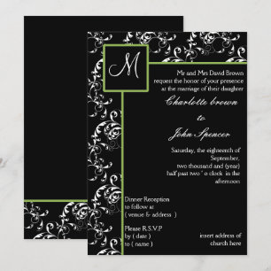 Faire-part de mariage monogramme
