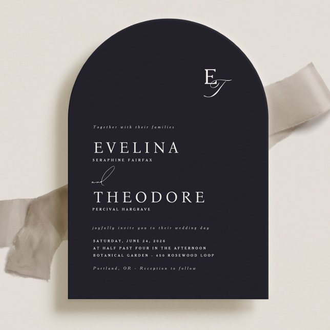 Faire-part de mariage Monogramme Parker (Créateur téléchargé)