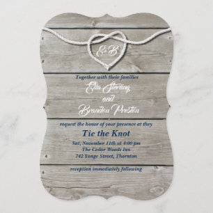 Faire-part de mariage monographique nautique