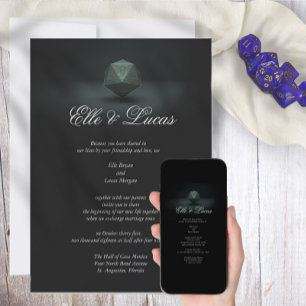 Faire-part de mariage Moth Dark D20