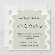 Faire-part de mariage Motif de coeur bleu clair