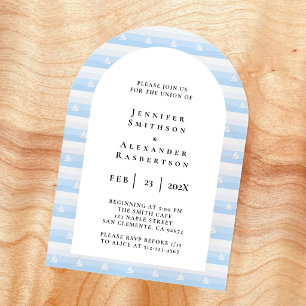 Faire-part de mariage motif voilier