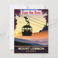 Faire-part de mariage Mount Lemmon Arizona Gondola