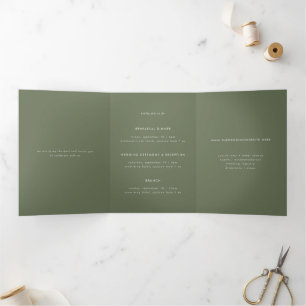 Faire-part de mariage multi-événements minimal Ver