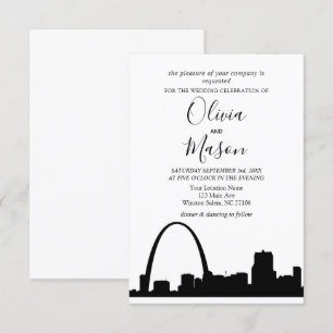 Faire-part de mariage municipal de St Louis Skylin