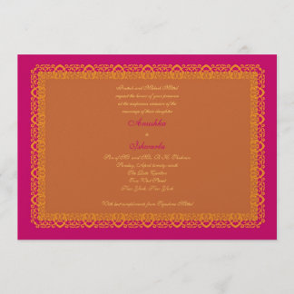 Faire-part de mariage musulman indou indien Mehndi