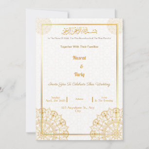 Faire-part de mariage musulmane inspirée par l'art