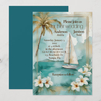 Faire-part de mariage nautique