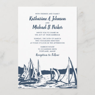Faire-part de mariage Nautique